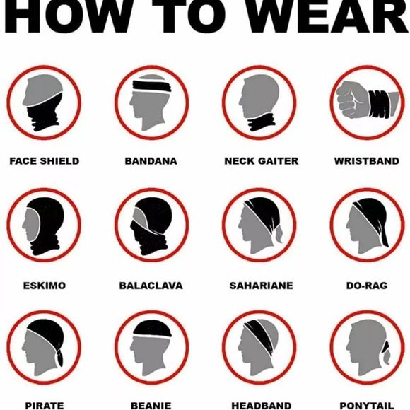 Bandana Neck Gaiter Skull Face Mask Bandanas Tube Breathable Rave Face Scarf US - Picture 2 of 7